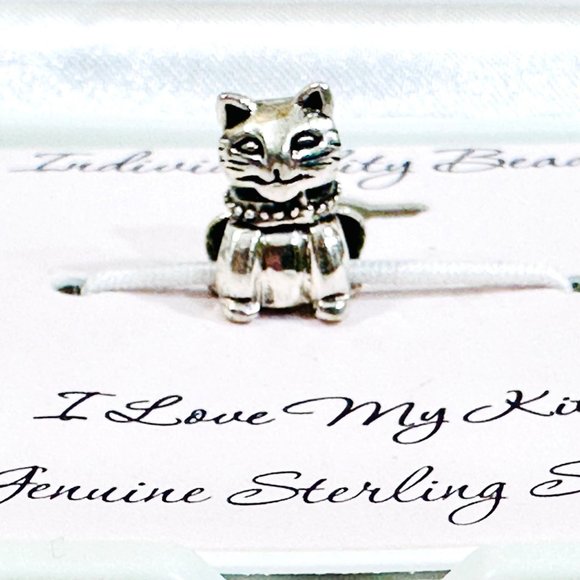 Sterling Silver Cat Individuality Bead - New in Box - Picture 1 of 8